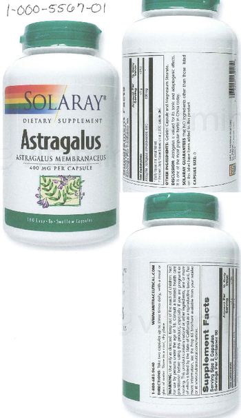 Solaray Astragalus 400 mg - supplement