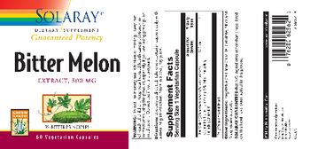 Solaray Bitter Melon Extract, 500 mg - supplement