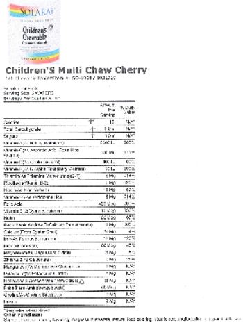 Solaray Children's Chewable Vitamins & Minerals - supplement
