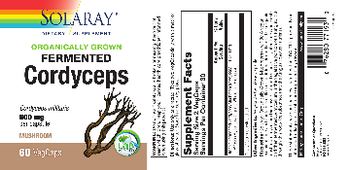 Solaray Fermented Cordyceps 500 mg - supplement