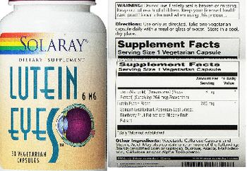 Solaray Lutein Eyes 6 mg - supplement