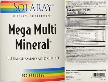 Solaray Mega Multi Mineral - supplement
