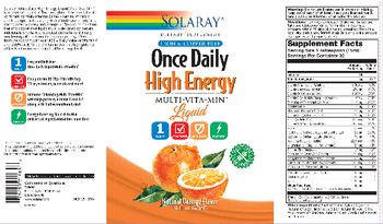 Solaray Once Daily High Energy Multi-Vita-Min Liquid Natural Orange Flavor - supplement