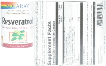 Solaray Resveratrol Japanese Knotweed, 75 mg - supplement