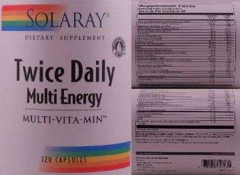Solaray Twice Daily Multi Energy Multi-Vita-Min - supplement