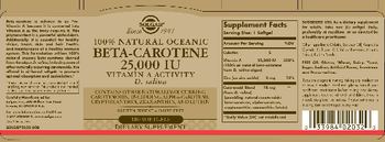 Solgar 100% Natural Oceanic Beta-Carotene 25,000 IU - supplement