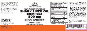 Solgar 100% Pure Norwegian Shark Liver Oil Complex 500 mg - supplement