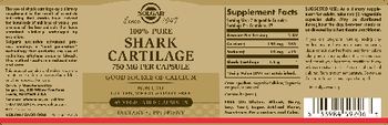 Solgar 100% Pure Shark Cartilage - supplement