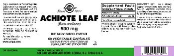 Solgar Achiote Leaf 500 mg - supplement