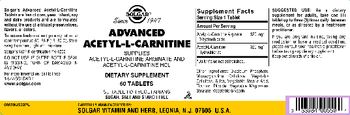 Solgar Advanced Acetyl-L-Carnitine - supplement