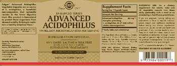 Solgar Advanced Acidophilus - supplement