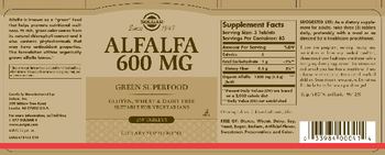 Solgar Alfalfa 600 mg - supplement