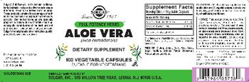Solgar Aloe Vera - supplement