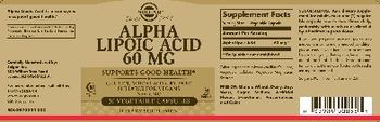 Solgar Alpha-Lipoic Acid 60 mg - supplement
