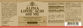 Solgar Alpha Lipoic Acid 600 MG - supplement