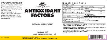 Solgar Antioxidant Factors - supplement