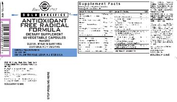 Solgar Antioxidant Free Radical Formula - supplement