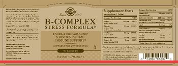 Solgar B-Complex Stress Formula - supplement
