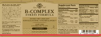 Solgar B-Complex Stress Formula - supplement