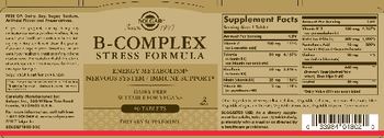 Solgar B-Complex Stress Formula - supplement