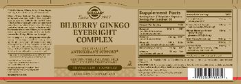 Solgar Bilberry Ginkgo Eyebright Complex - supplement