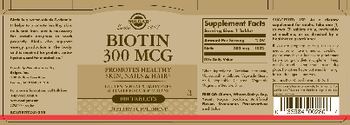 Solgar Biotin 300 mcg - supplement