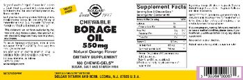 Solgar Borage Oil 550 mg Natural Orange Flavor - supplement