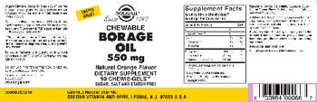 Solgar Borage Oil 550 mg Natural Orange Flavor - supplement