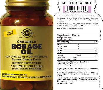 Solgar Borage Oil Natural Orange Flavor - supplement