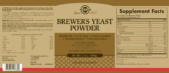 Solgar Brewer's Yeast Powder Unflavored - supplement