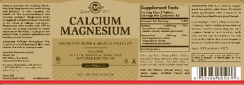 Solgar Calcium Magnesium - supplement