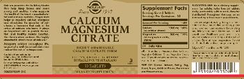 Solgar Calcium Magnesium Citrate - supplement