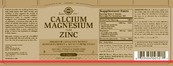 Solgar Calcium Magnesium Plus Zinc - supplement