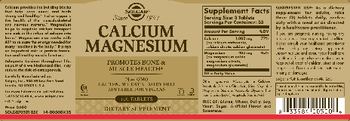 Solgar Calcium Magnesium - supplement