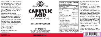 Solgar Caprylic Acid - supplement