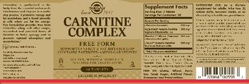 Solgar Carnitine Complex - supplement