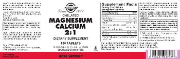Solgar Chelated Magnesium Calcium 2:1 - supplement