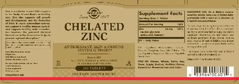 Solgar Chelated Zinc - supplement