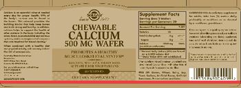 Solgar Chewable Calcium 500 mg Wafer - supplement