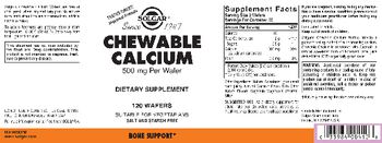 Solgar Chewable Calcium 500 mg - supplement