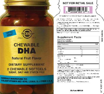 Solgar Chewable DHA Natural Fruit Flavor - supplement
