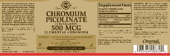 Solgar Chromium Picolinate (Trivalent) 500 mcg - supplement