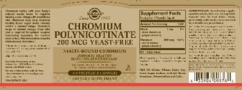 Solgar Chromium Polynicotinate 200 mcg Yeast-Free - supplement