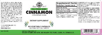 Solgar Cinnamon - supplement