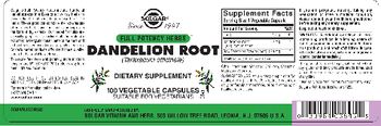 Solgar Dandelion Root - supplement