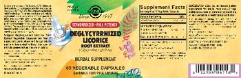 Solgar Deglycyrrhized Licorice Root Extract - herbal supplement
