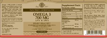 Solgar Double Strength Omega 3 700 mg EPA & DHA - supplement