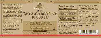 Solgar Dry Beta Carotene 10,000 IU - supplement