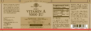 Solgar Dry Vitamin A 5000 IU - supplement
