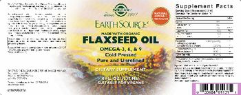 Solgar Earth Source Flaxseed Oil - supplement